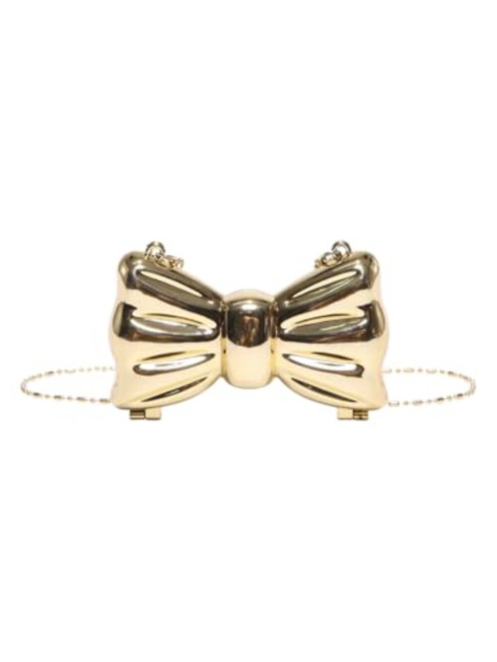Bow Shaped Mini Clutch Purse Flap Closure Chain Strap Crossbody Evening Bag